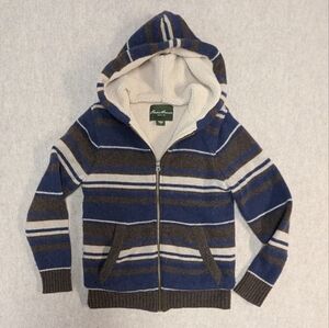 Eddie Bauer Lambs wool Zip Up Women's Sweater Jacket Layering Warm & Cozy Size S